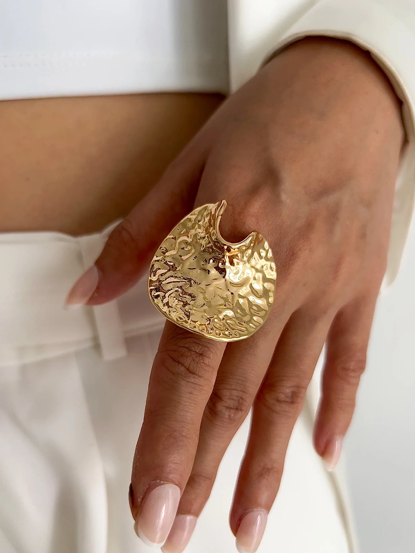 27 Styles Unique Exaggerated Big Flower Starfish Moon Rings Women Punk Geometric Adjustable Finger Ring Grunge Jewelry