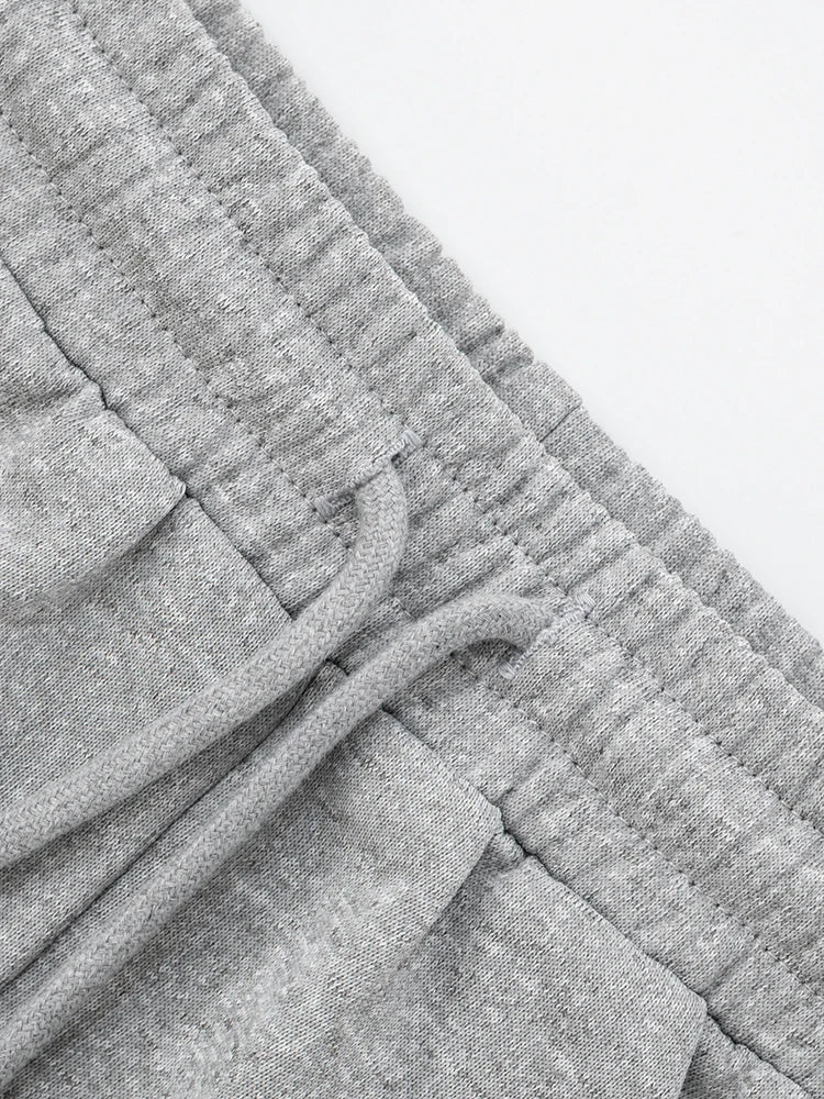 Letter Print 2Piece Set Women Raw Edge o-Neck Crop Tops+Lace-Up Shorts Sporty Street Matching Summer Casual Tracksuit