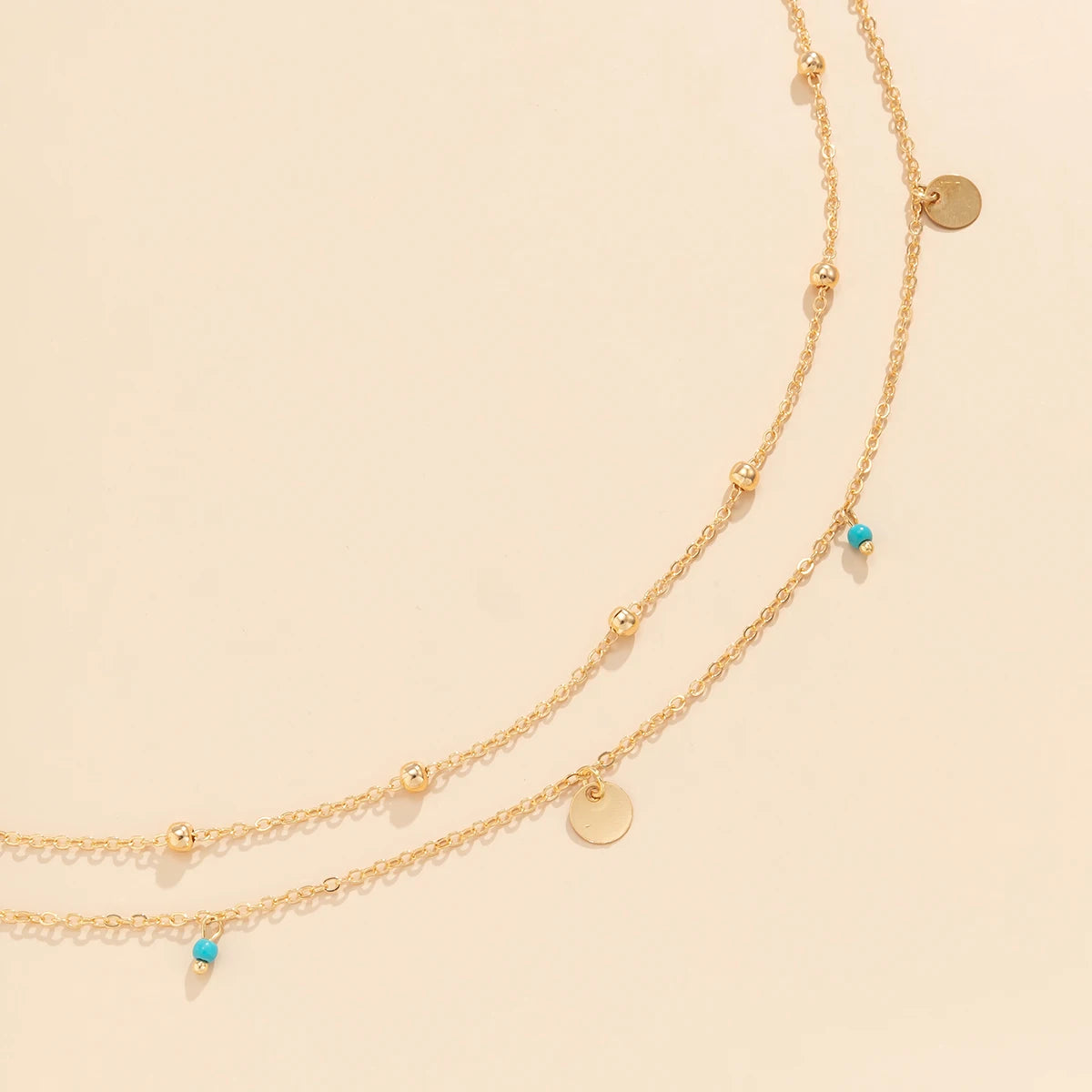 2Pcs/Set Boho Minimalism Waist Beads Chain for Women Summer Bikinis Vintage Geometric Sequins Belly Belt Body Jewelry