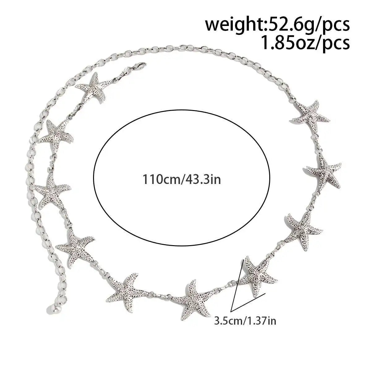 Sexy Boho Metal Starfish Scallop Waist Belly Chain for Women New 2025 Summer Beach Bikini Boho Belts Party Body Jewelry