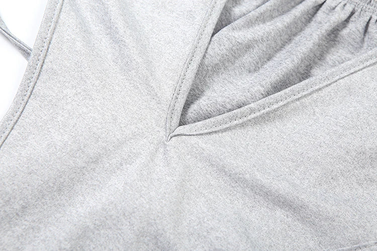 Sexy Sweatsuits 2-Piece Set Women Deep V-Neck Sleeveless Bodysuit+Leggings Matching Street Midnight Clubwear Outfits