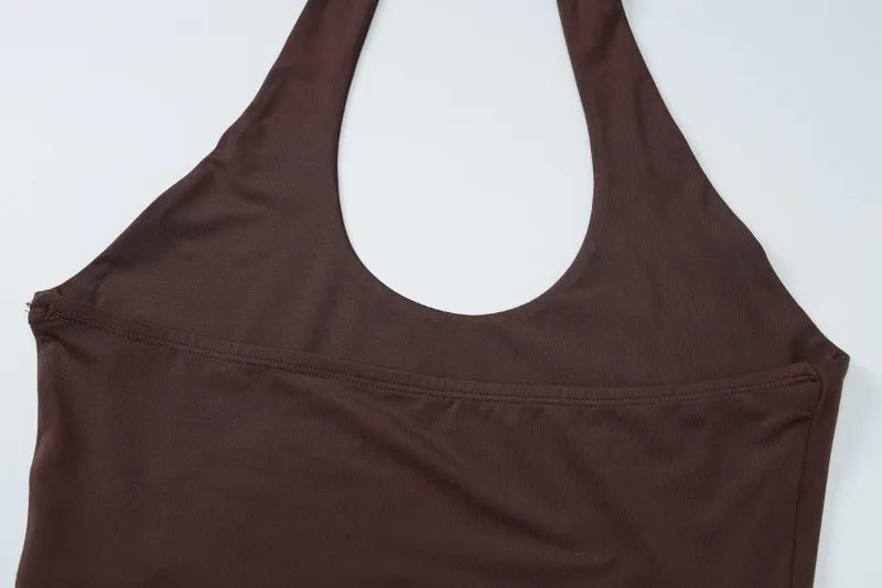 Holow Corss Halter Top Street Wear Clothes Woman Sexy Backless Cropped Tank Tops Summer