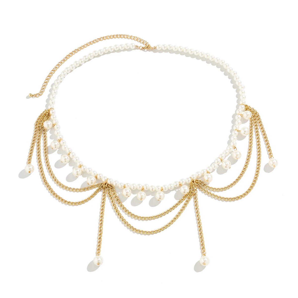 Vintage Multiayer Imitation Pearl Waist Chain for Women Boho Tassel Belly Belt Sexy Body Jewelry Dress Accessories Gift