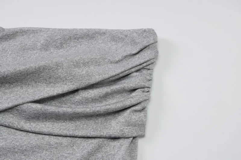 Solid Twisted Draped Strapless Backless Long Dresses Elegant Holiday Summer Dress Woman 2025