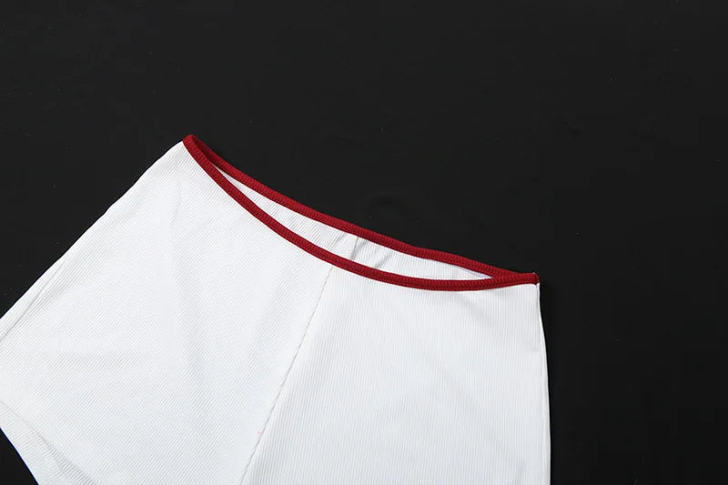 Sexy White Two Piece Outfit for Woman V Neck Cami Top and Shorts Matching Sets Cozy Summer Lounge Wear