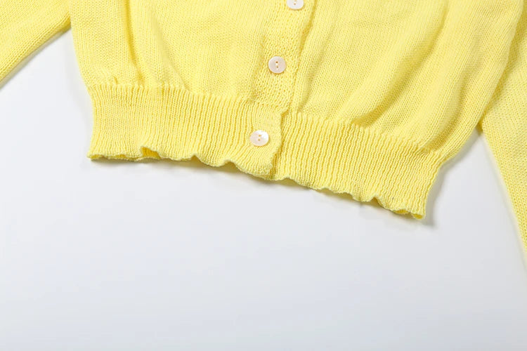 Knit 2 Piece Set Women o-Neck Single-Breasted Long Sleeve Blouse+See Through Mini Skirt Sweet Autumn Trend Casual Suits