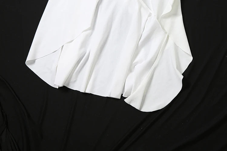 Y2K Tierred Maxi Dress Women Chic Summer Trend Irregular Split Hem Wrap Elegant Beach Club Party Vacation Vestidos