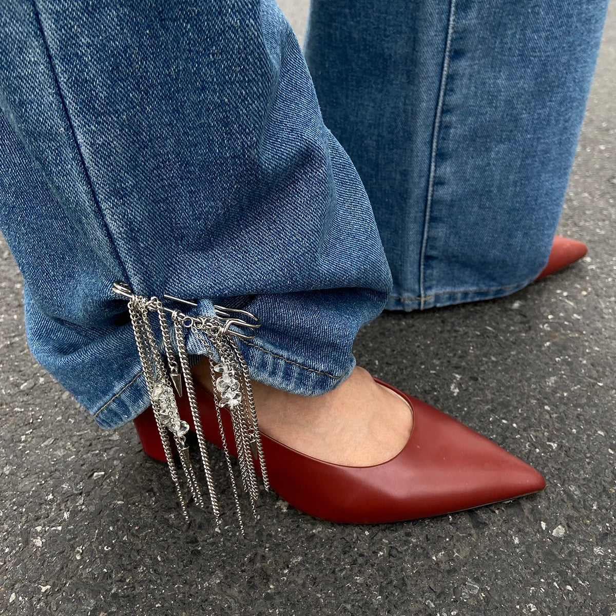 2025 New Fashion Unique Metal Tassels Foot Ankle For Women Beach Foot Chains Jeans Dress Accessories Aesthetics Jewelry
