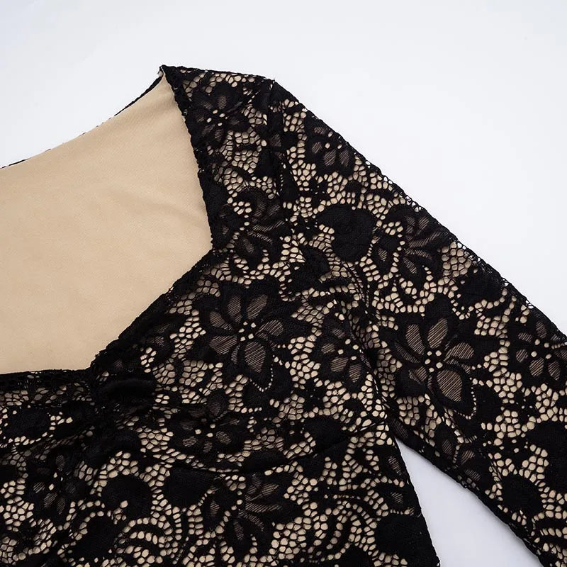 Double Jacquard Women 2 Piece Set Full Sleeve Square Collar Crop Tops+Bike Shorts Matching Streetwear Skinny Outfits