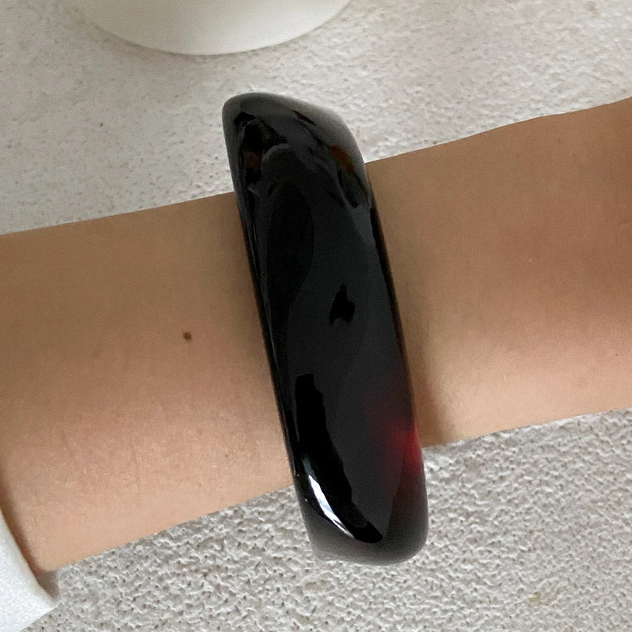 2025 Y2k Irregular Mixed Color Resin Bangles Bracelets for Women Punk Geometric Bracelet Fashion Accessories Jewelry
