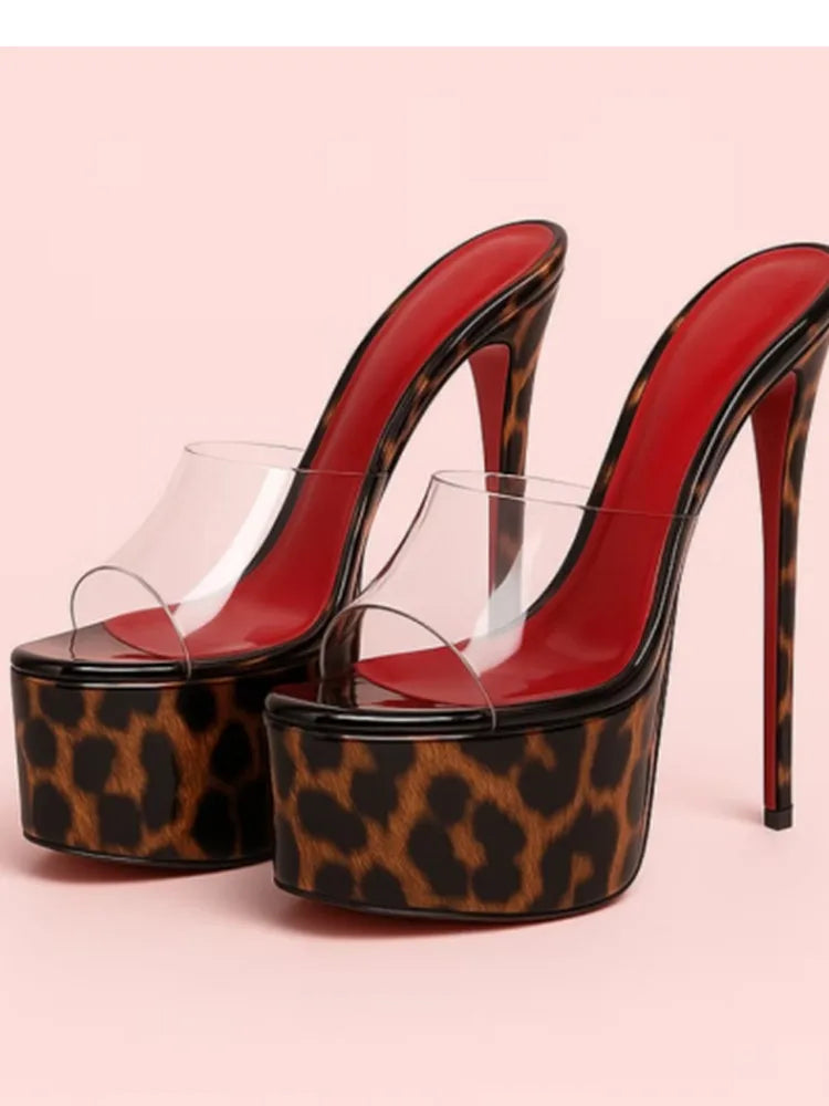 Summer New Women's Thick Bottom, Fine High Heels, Toothed Cool Slippers, Fashion Show, Party, Ultra High Heel Sandals
