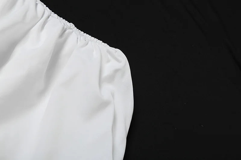 2 Piece Set Zipper Long Sleeve Top and Bubble Mini Skirt Solid Matching Sets Kylie Jenner Outfits Autumn 2024