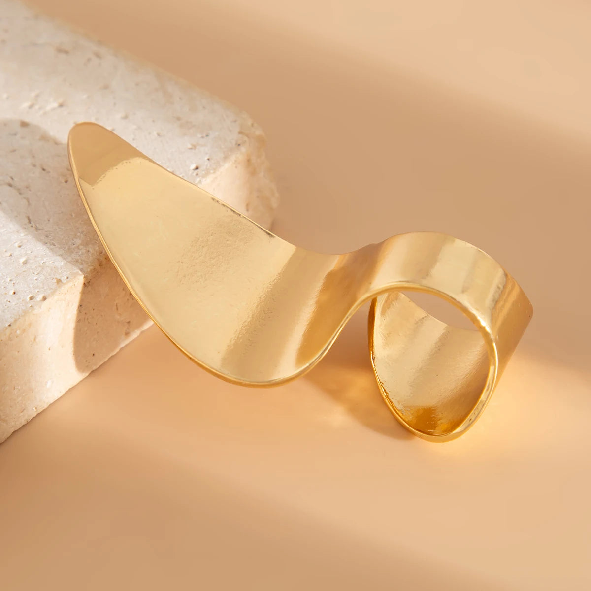 20 Styles Boho Unique Gold Color Petal Flower Rings for Women Punk Geometric Adjustable Rings Couple New Year Jewelry