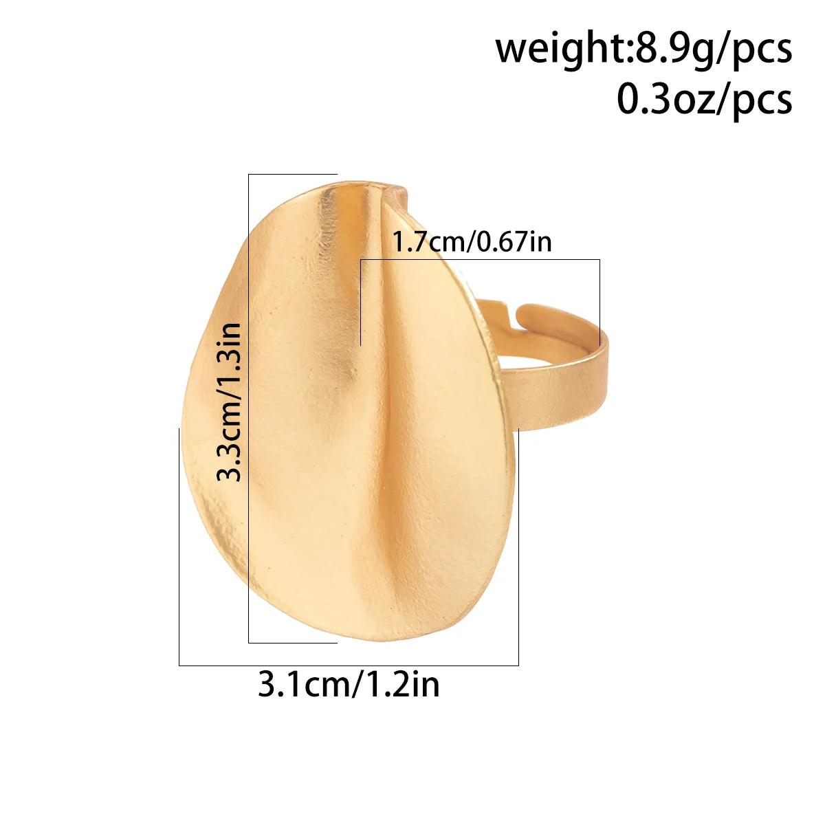 2Pcs Unique Irregular Geometric Open Rings Set for Women Punk Gold Color Adjustable Finger Ring Couple Wed Accessories