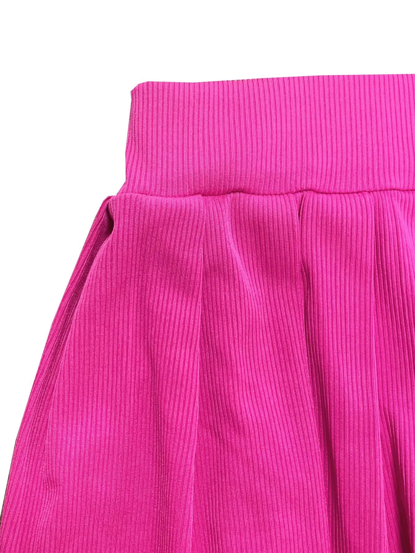 Ribbed Casual 2 Piece Set Women Zip Cardigan Short Sleeve Crop Tops+Ruched Ruffles Skirt Daily Simple Fashion Outfits