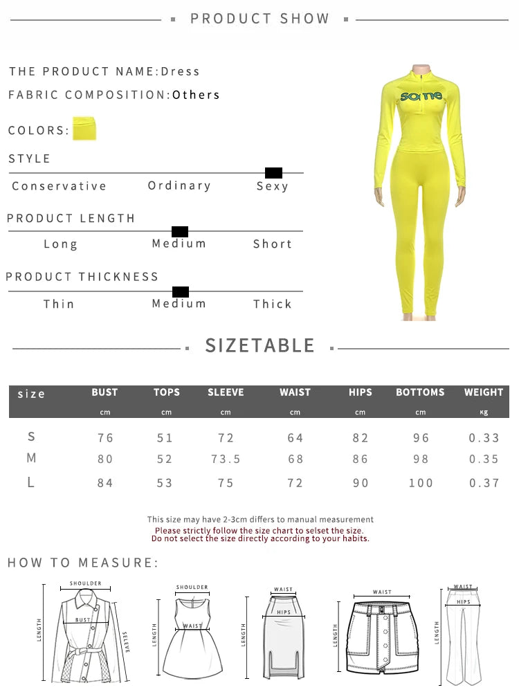 Casual Sporty Women2 Piece Set Letter Print Zip Crop Tops+Leggings Matching Street Stretch Skinny Streetwear Outfits