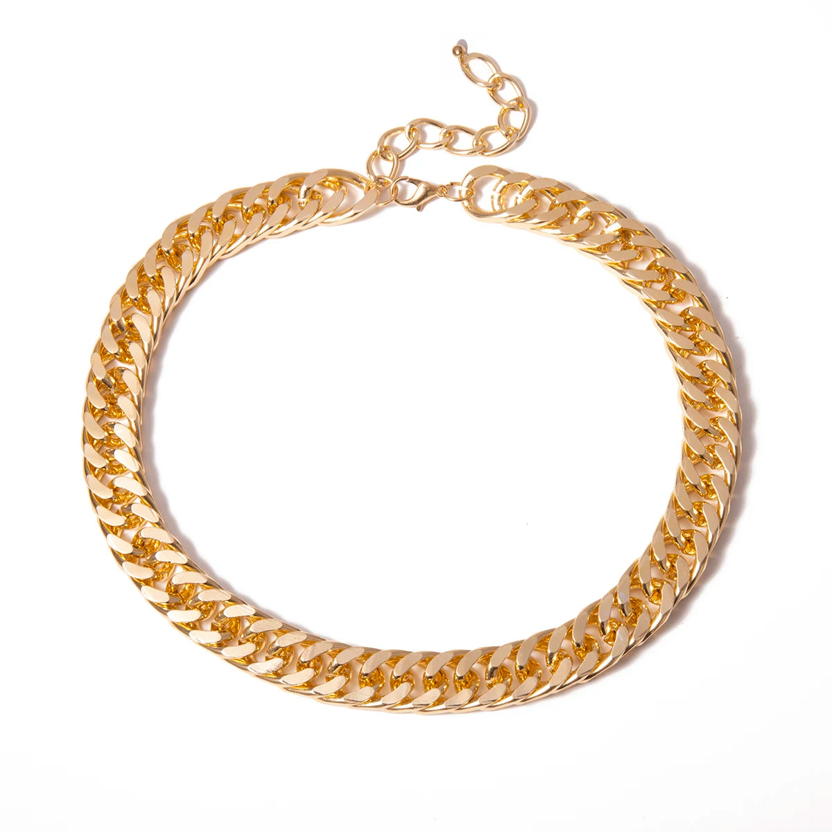 Punk Hip Hop Curb Cuban Thick Short Choker Necklace Simple Minimalist Chunky Collar Chain Women Jewelry Party Steampunk