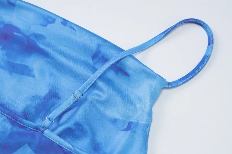 Print Maxi Skirt and Top Two Piece Set for Woman Elegant Sexy Vacation Outfits 2025 Ladies Summer Dress Suit