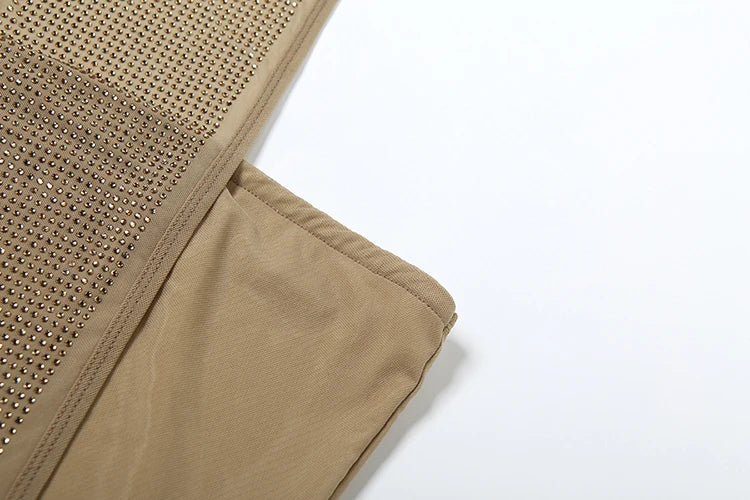 Plaid halter Tank Tops Women Patchwork Rhinestones Wrap Skinny Sleeveless Backless Summer Trend Midnight Hottie Tops