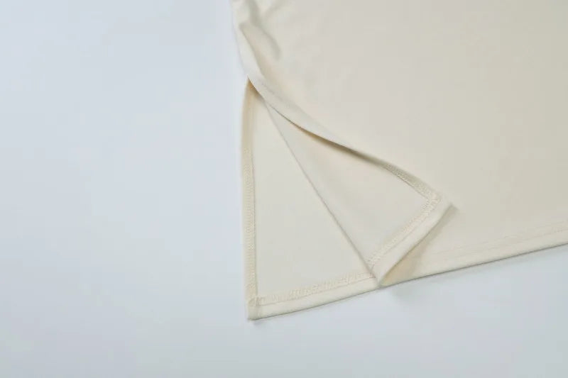 Fashion Asymmetrical Tops Solid Color One Shoulder Split Long Sleeve T Shirts for Woman Clothing Fall 2025