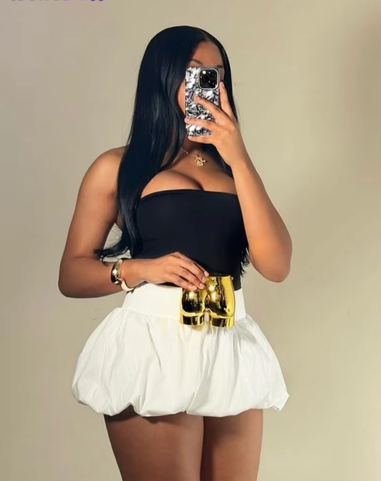 Ball Gown Skirts Women Y2K Hottie 2024 Summer Trend Midnight Waistband Miniskirts Birthday Streetwear Wild Bottoms