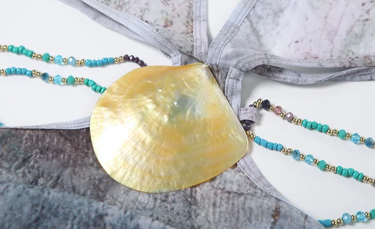 Pearl Shells Halter Dress Women See Thorough Summer Trend Backless Waistless Deep v-Neck Skinny Long Bodycon Vestidos