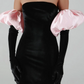 Women Strapless Velvet Dress Elastic Bodycon With  Clouds Gloves Birthday Vacation Party French Romantics Streetwear