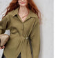 2025 Autumn New Arrival Minimalist Asymmetrical Design Solid Full Sleeve Shirt For Woman