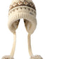 2025 Winter New Arrivals Cute Casual Stripe Diamond Plush Pom Pom Beanie For Women