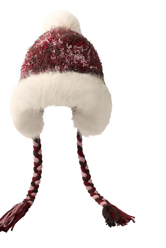 2025 Winter New Arrivals Multi Color Pom Pom Plush Tassel Beanie For Women