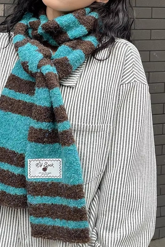 2025 Winter New Arrivals Y2K Stripe Neck Warmer Accessory For Woman