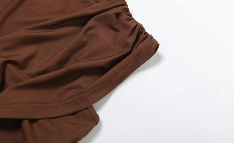 Pleats Elegant 2 Piece Set Women Sexy Low Neck Sleeveless Crop Tops+Irregular Waist Tassel Straight pants Solid Suit