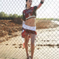 Irregular Sporty Women 2Piece Set See Through hollow Cross Crop Tops+Tassel Mini Skirts Autumn Matching Clubwear Suit