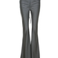 Y2K Low Waist Flare Pants Women Drawstring Ruched Long Trousers Elastic Casual Streetwear Fashion Bandage Bottoms