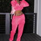 Casual Velvet Women 2 Piece Set Sporty Tracksuit Zip Fall Hooded Jacket Jersey+Harem Pants Skinny Matching Streetwear