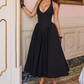 Elegant Backless Dress Women Halter Lace-Up Low-Neck Sleeveless Pleat Hem Birthday Banquet Party Stretch Long Bodycon