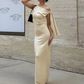 Knot Bandage Dress Woman Summer Sexy Solid Elegant One-Shoulder Sleeveless Bodyshape Simple Party Skinny Vestidos