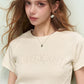 Solid Casual Crewneck T-Shirt, Basic Short Sleeve Tee, Soft Everyday Fitted Tops for Women Daily Outfit