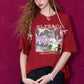 Casual Unicorn Print Short Sleeve T-Shirt For Women