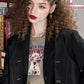 Vintage T-Shirt with Retro Puppy Print, Casual Crewneck Versatile Tee, Cute Slim Fit Crop Top for Women's Summer Outfit