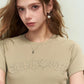 Solid Casual Crewneck T-Shirt, Basic Short Sleeve Tee, Soft Everyday Fitted Tops for Women Daily Outfit