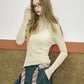 2025 Autumn New Arrivals Casual Soft Solid Color Sheer Knit Top Layering Base Shirt For Woman