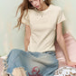 Solid Casual Crewneck T-Shirt, Basic Short Sleeve Tee, Soft Everyday Fitted Tops for Women Daily Outfit
