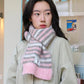 2025 Winter New Arrivals Y2K Christmas Preppy Minimalist Stripe Scarf For Women