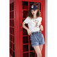 Vintage T-Shirt with Retro Puppy Print, Casual Crewneck Versatile Tee, Cute Slim Fit Crop Top for Women's Summer Outfit