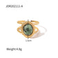 New Design Natural Stone Stainless Steel Ring Women Waterproof Stylish Golden Jewelry 2022 NEW Set