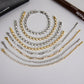 Stainless Steel Chain Bracelet with Heart-Shaped Zirconia and Gold Color Plating for Women Casual Everyday Jewelry Gift