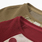Vintage Sleeve T-Shirt with Polka Dot & Bear Print, Trendy Cartoon Print Top for Women & Girls