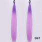Synthetic DIY Braided Ponytail Extension With Elastic Rubber Band Pink Purple Blue Long Straight Pony Tail For Women Girls Party