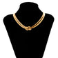 Unique Twisted Chunky Flat Snake Chain Necklace for Women Sexy Vintage Clavicle Choker Grunge Jewelry Gift Bijoux 2022